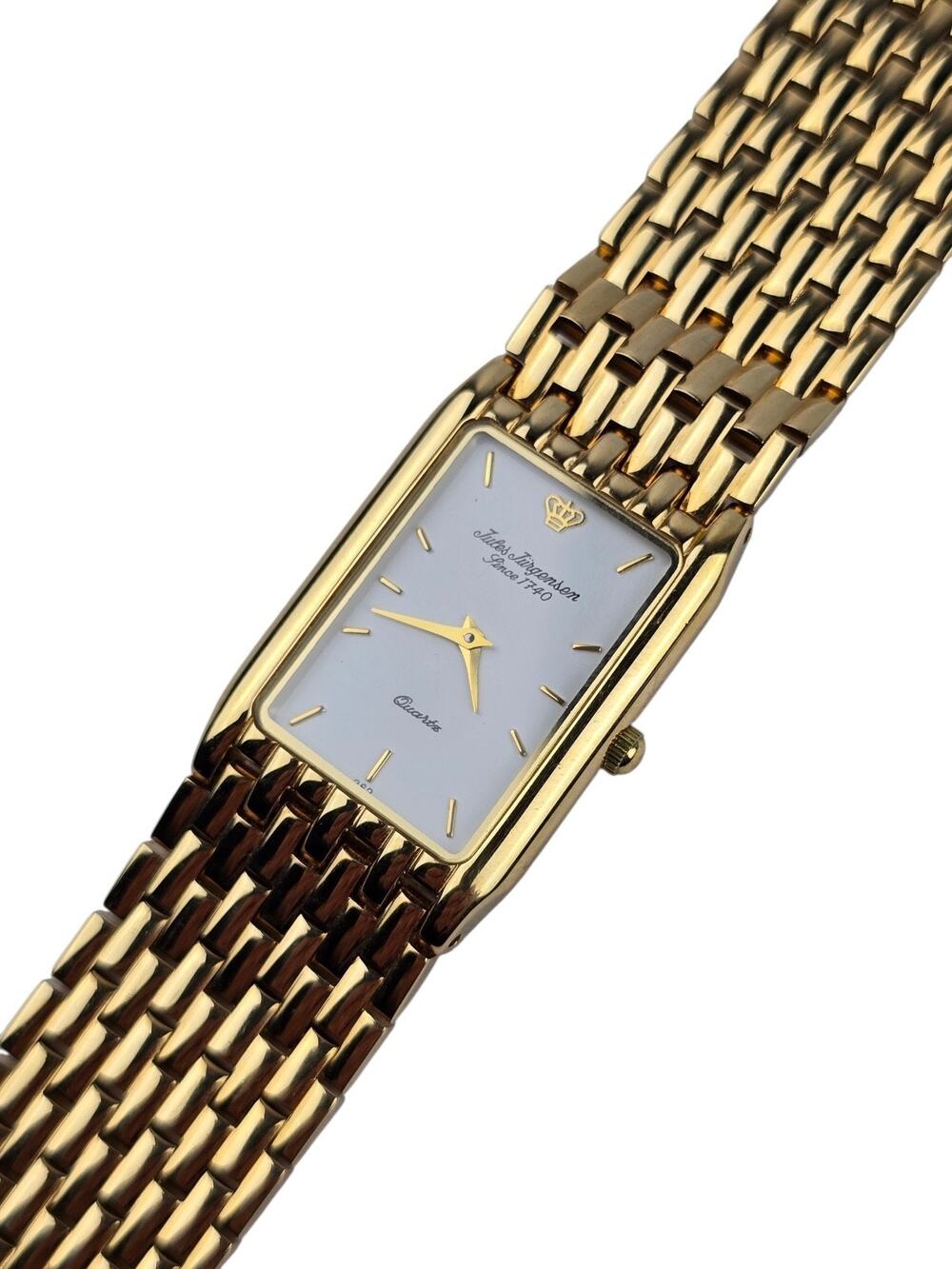 Vintage Jules Jurgensen 362 Women's Square gold tone quartz watch -new battery
